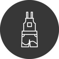 Dungarees Line Inverted Icon Design vector