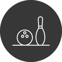 bolos línea invertido icono diseño vector