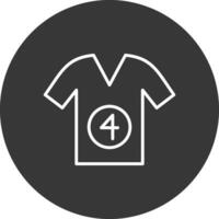 camisa línea invertido icono diseño vector