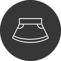 Skirt Line Inverted Icon Design vector