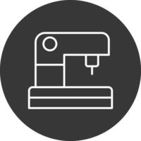 Sewing Machine Line Inverted Icon Design vector