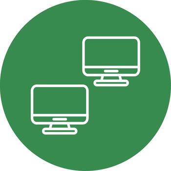 Computers Multi Color Circle Icon vector