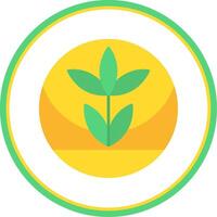 Farm Growth Flat Circle Icon vector