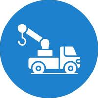 Crane Truck Multi Color Circle Icon vector