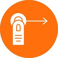 Tap Drag Multi Color Circle Icon vector