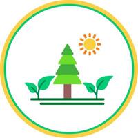 Nature Flat Circle Icon vector