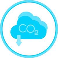 Co2 Flat Circle Icon vector