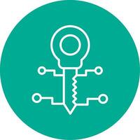 Key Multi Color Circle Icon vector