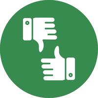 Like Dislike Multi Color Circle Icon vector