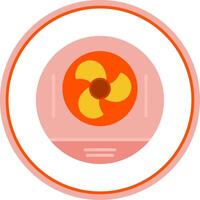 Nuclear Energy Flat Circle Icon vector