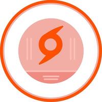 Hurricane Flat Circle Icon vector
