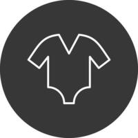 Bodysuit Line Inverted Icon Design vector