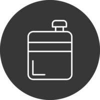 Flask Line Inverted Icon Design vector