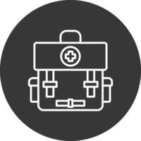 First Aid Line Inverted Icon Design vector