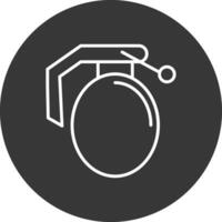 Grenade Line Inverted Icon Design vector