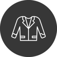 traje línea invertido icono diseño vector