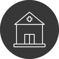 Building Line Inverted Icon Design vector