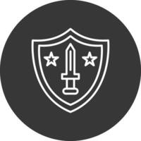 Shield Line Inverted Icon Design vector