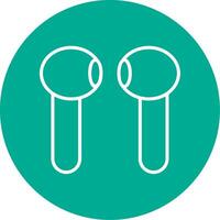 Earbuds Multi Color Circle Icon vector