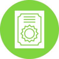 Certificate Multi Color Circle Icon vector