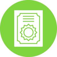 Certificate Multi Color Circle Icon vector