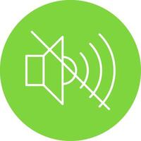 Mute Multi Color Circle Icon vector