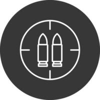 Ammo Line Inverted Icon Design vector