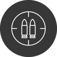 Ammo Line Inverted Icon Design vector