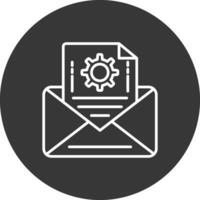 Envelope Line Inverted Icon Design vector