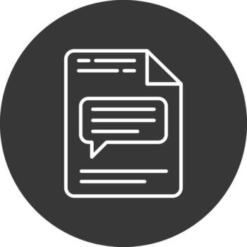 Message Line Inverted Icon Design vector