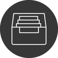 Archive Line Inverted Icon Design vector