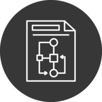 Document Line Inverted Icon Design vector