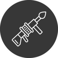 Grenade Launcher Line Inverted Icon Design vector