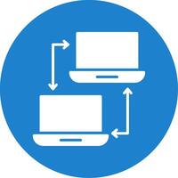 Computer Networking Multi Color Circle Icon vector