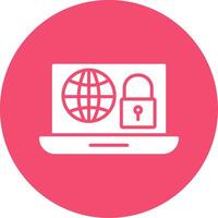 Internet Security Multi Color Circle Icon vector