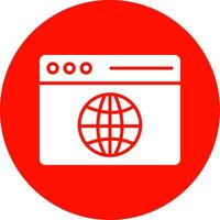 Web Browser Multi Color Circle Icon vector