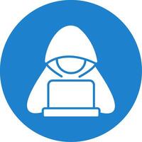 Hacker Multi Color Circle Icon vector