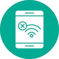 No Wifi Multi Color Circle Icon vector