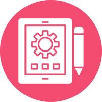 Tablet Multi Color Circle Icon vector