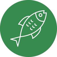 Fish Multi Color Circle Icon vector