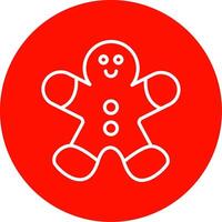 Gingerbread Man Multi Color Circle Icon vector