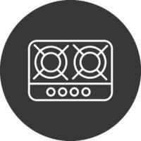 Hob Line Inverted Icon Design vector