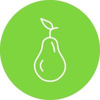 Pear Multi Color Circle Icon vector