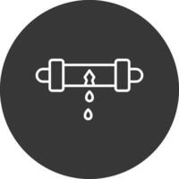 Leak Detector Line Inverted Icon Design vector