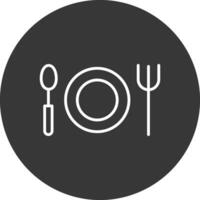 Plates Line Inverted Icon Design vector