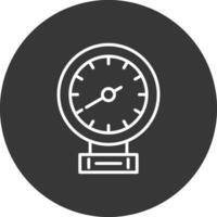 Pressure Gauge Line Inverted Icon Design vector