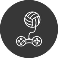 pelota línea invertido icono diseño vector