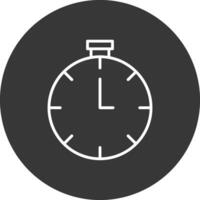 Timer Line Inverted Icon Design vector