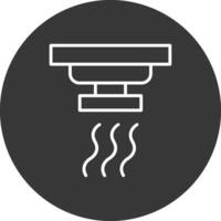 fumar detector línea invertido icono diseño vector