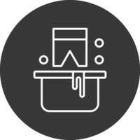 Washing Clothes Line Inverted Icon Design vector